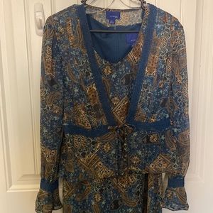E30) J.h collection dresses paisley print dress with jacket gorgeous EUC Sz. 6